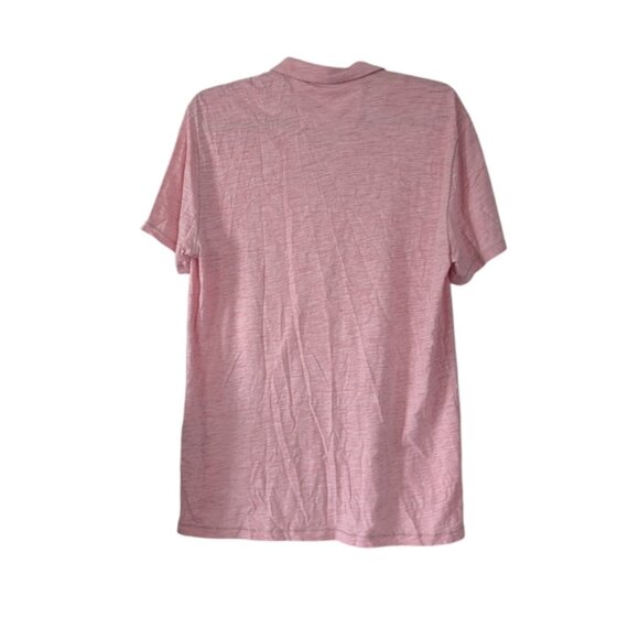 John Varvatos Polo Preppy Tennis Prep Old Money Casual Shirt Pink L - Picture 2 of 7
